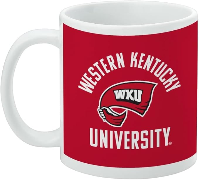 Western Kentucky Hilltopper Ceramic Coffee Mug, Novelty Gift Mugs for Coffee, Tea and Hot Drinks, 11oz, White