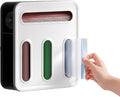 FALAH Food Storage Bag Organizer, 4 in 1 Plastic Bag Organizers for Kitchen Storage, Baggie Organizer for Drawer with Removable Labels, Gallon, Quart, Sandwich (Black)