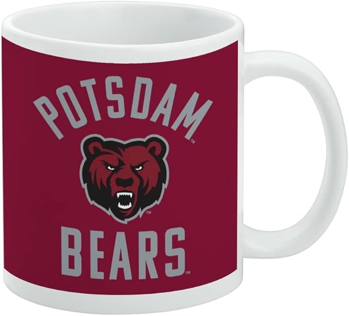 State University of New York at Potsdam Bears Logo Ceramic Coffee Mug, Novelty Gift Mugs for Coffee, Tea and Hot Drinks, 11oz, White