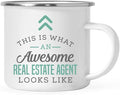 Andaz Press 11oz. Stainless Steel Campfire Coffee Mug Gift, This is What an Awesome Real Estate Agent Looks Like, 1-Pack, Birthday Gift Ideas Coworker Him Her, Includes Gift Box