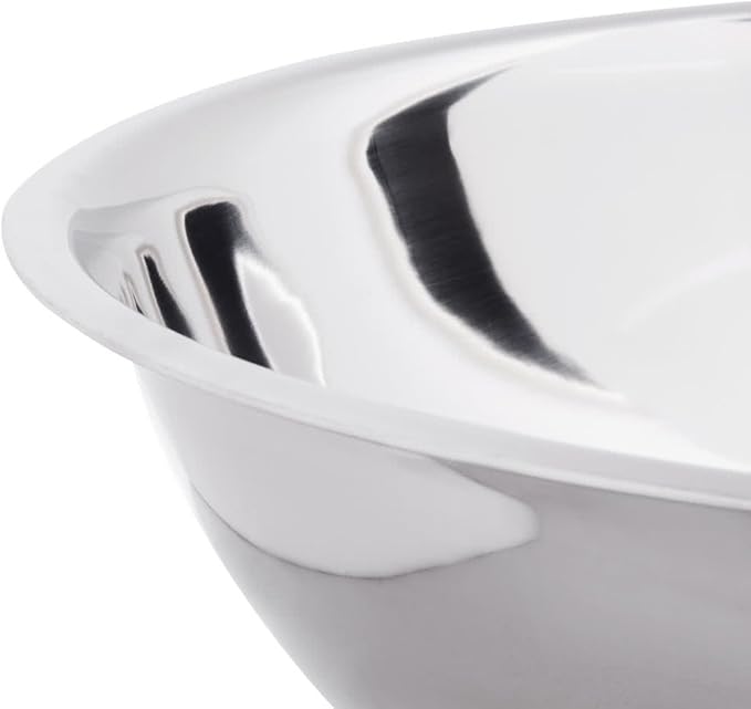 Betolla 16 Quart Stainless Steel Mixing Bowl – Medium Weight Flat Base Prep Bowl with Polished Mirror Finish for Baking, Cooking & Food Prep