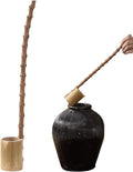 Bamboo Wine Ladle, Tea Ceremony Long Handle Serving Spoon Dipper Ladle Kitchen Tool,Bamboo Root Handmade Spoon for Home & Tea House