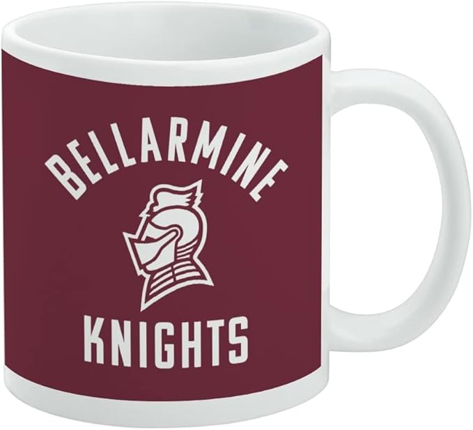 Bellarmine University Knights Logo Ceramic Coffee Mug, Novelty Gift Mugs for Coffee, Tea and Hot Drinks, 11oz, White