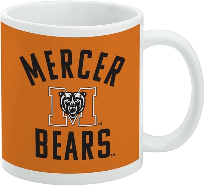 Mercer University Bears Logo Ceramic Coffee Mug, Novelty Gift Mugs for Coffee, Tea and Hot Drinks, 11oz, White