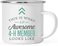 Andaz Press 11oz. Stainless Steel Campfire Coffee Mug Gift, This is What an Awesome 4-H Member Looks Like, 1-Pack, Birthday Gift Ideas Coworker Him Her, Includes Gift Box
