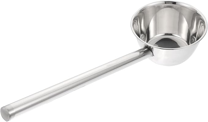 Yardwe Long Handle Stainless Steel Water Ladle - 18.3 Inch Lengthened Scoop for Watering Flowers, Vegetables, and Kitchen Use, Large Capacity, and Comfortable Grip