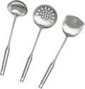 304 18/10 Stainless Steel Kitchen Utensils Set 3 Pack Cooking Utensil, Spatula, Soup spoon, Leaking shovel, Kitchen Tools Set (3)