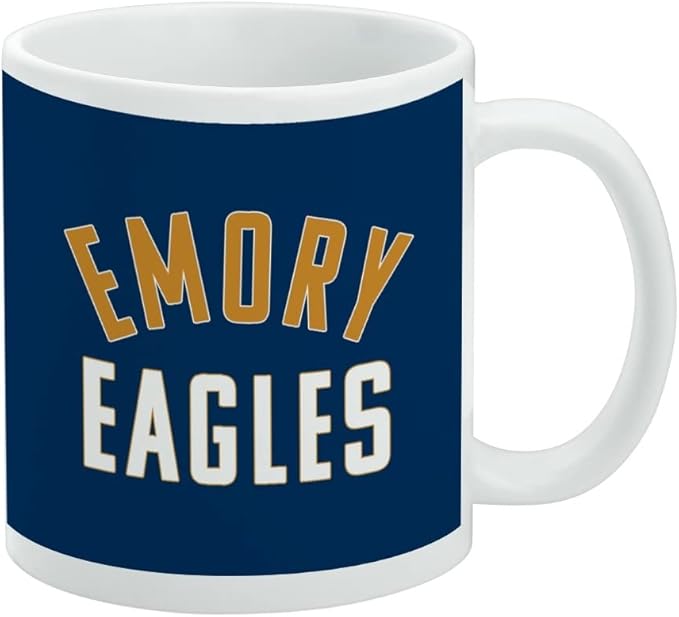 Emory University Eagles Logo Ceramic Coffee Mug, Novelty Gift Mugs for Coffee, Tea and Hot Drinks, 11oz, White