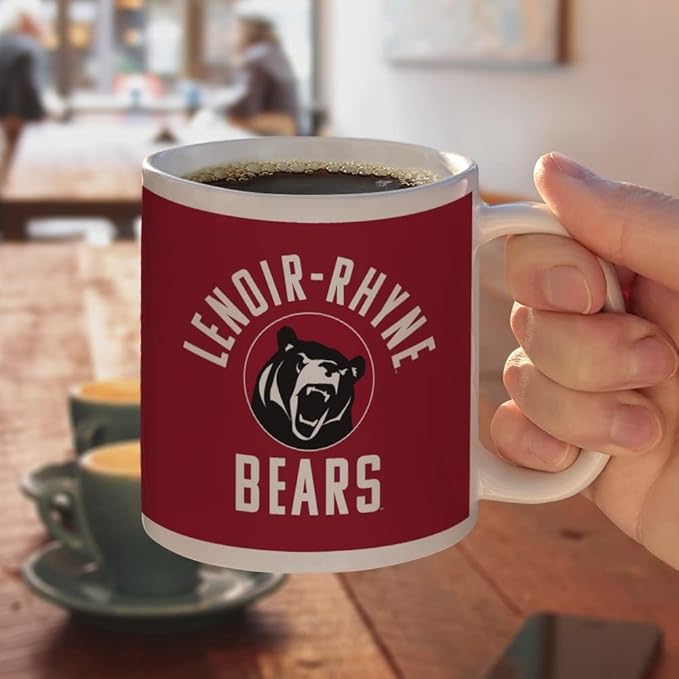 Lenoir-Rhyne University Bears Logo Ceramic Coffee Mug, Novelty Gift Mugs for Coffee, Tea and Hot Drinks, 11oz, White