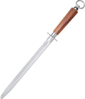 Sharpening Steel 12 inch Professional Honing Rod Knife Sharpener, Fine Lines, High hardness, Flat Knife Honing Steel