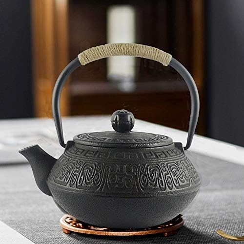 Hwagui - Japanese Cast Iron Teapot With Stainless Steel Tea Infuser, Tea Kettle Stovetop Safe 600ml/20oz
