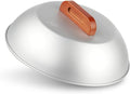 Aluminum Wok Cover for 13"-14" Hand Hammered Wok, 12.5 inch Flat Wok Lid