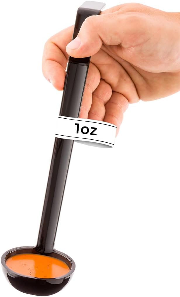 1 oz Black Plastic Sauce Ladle