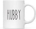 Andaz Press Simple Rustic Farmhouse Kitchen Decor 11oz. Ceramic Coffee Tea Mug Gift, Hubby, 1-Pack, Birthday Christmas Gift Ideas for Family, Friends
