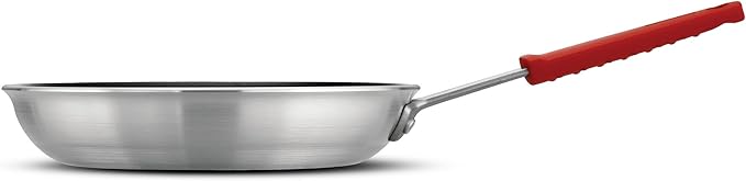 Tramontina Professional 10-Inch Non Stick Frying Pan, Heavy-Gauge Aluminum Skillet with Reinforced Nonstick Coating, Red Handle, Dishwasher and Oven Safe