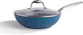 frök All-In-One Non-Stick Fry Pan Meets Wok with Lid, 11-Inch, Blue & Silver