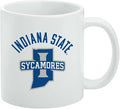 Indiana State University Sycamores Ceramic Coffee Mug, Novelty Gift Mugs for Coffee, Tea and Hot Drinks, 11oz, White