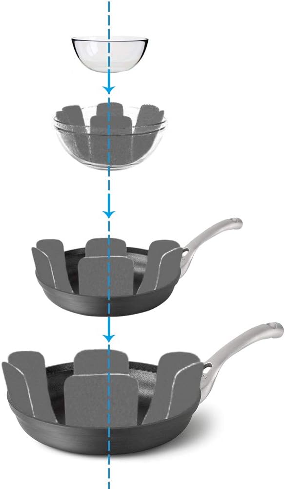 Pan Pot Protectors, Larger & Thicker Pan Protector Pads, 3 Different Sizes, 12 Pcs Pot Divider Pads for Protecting and Separating Your Cookware(Gray)