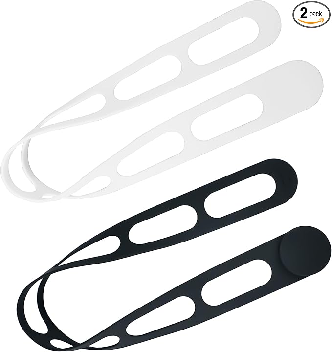 Self-Locking Silicone Strap for Slow Cooker Lid, Pot, Bento Box Reusable Elastic Tie for Organizing Cords, Yoga Mat, Camping Gear (2-Pack)