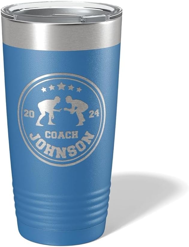 Wrestling Coach gifts, Tumbler, Coach tumbler, Wrestling gifts, Coach Beer glass, Coach gift, Wrestling Coach, Coach gifts, Wrestling Coach (Wrestling Circle, Royal Blue, 20oz Tumbler)