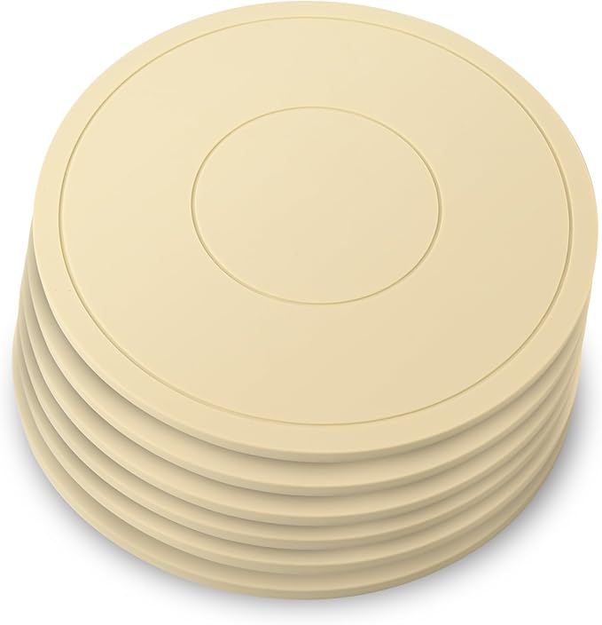 Silicone Trivet Mats 6 Pack Trivets for Hot Dishes Hot Pads for Kitchen, Trivets for Hot Pots and Pans,Heat-Resistant Non-Slip Dinner Plate Mat (Apricot)