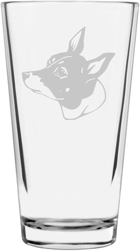 Teddy Roosevelt Terrier Custom Personalized Dog Themed Etched All Purpose 16oz Pint Glass