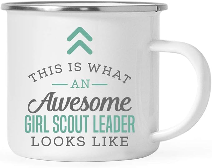 Andaz Press 11oz. Stainless Steel Campfire Coffee Mug Gift, This Is What An Awesome Girl Scout Leader Looks Like, 1-Pack, Birthday Ideas Her, Includes Gift Box Girl Scout Cup