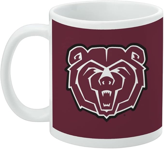 Missouri State University Bears Logo Ceramic Coffee Mug, Novelty Gift Mugs for Coffee, Tea and Hot Drinks, 11oz, White