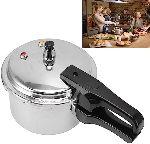 Mumusuki Pressure Cooker, 18cm Bottom 3 Liter Stovetop Aluminium Alloy Cookware Soup Meats Pot Mini Canning Cooker Pot Stove Top Fast Cooking
