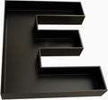 Hard Plastic Reusable Fillable Letters Numbers Serving Trays for Party Decoration (E, Black)