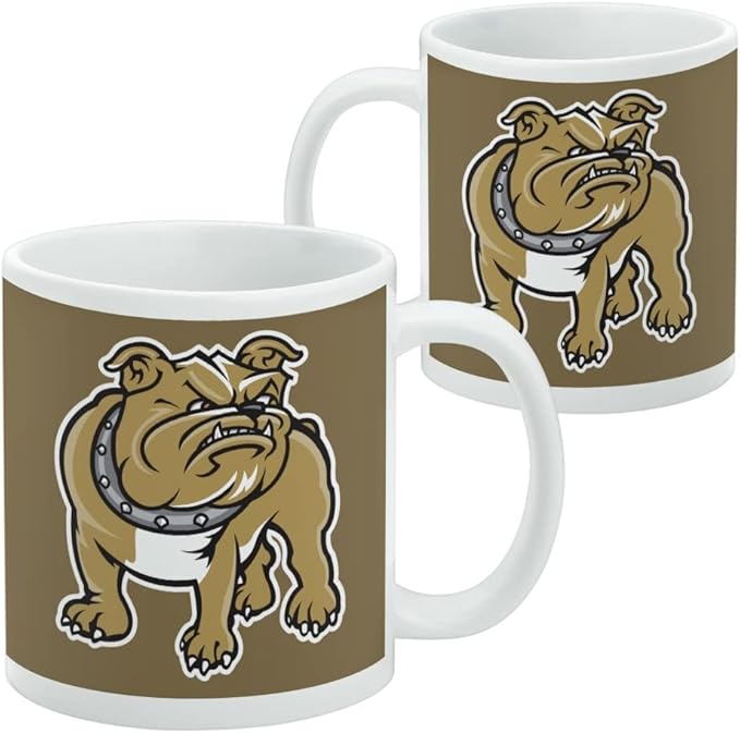 Bryant University Bulldogs Logo Ceramic Coffee Mug, Novelty Gift Mugs for Coffee, Tea and Hot Drinks, 11oz, White