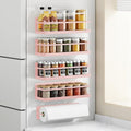 Magnetic Spice Rack For Refrigerator Magnetic Fridge Shelf For Kitchen Spice Organizer Magnetic Shelf For Fridge Space Saving Pink 4 Pack
