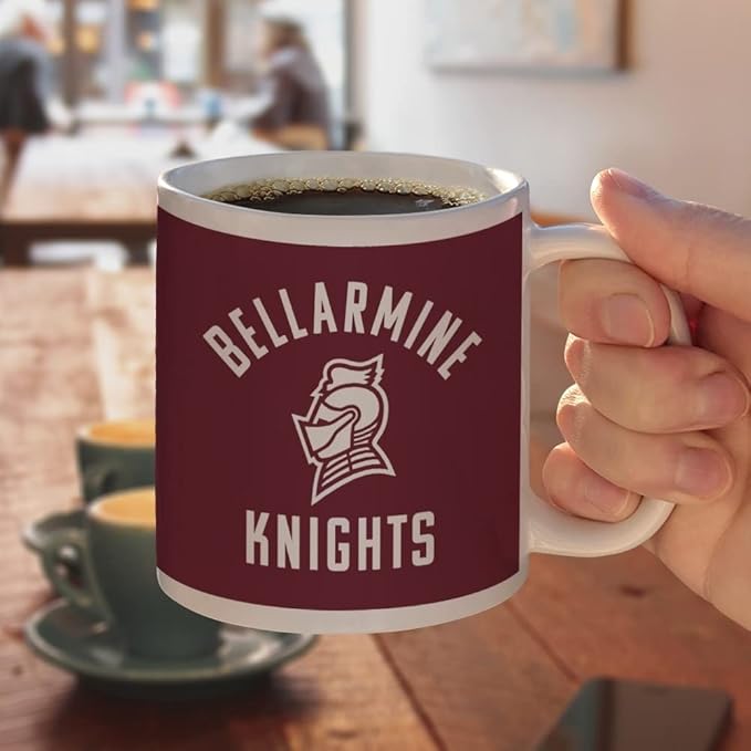 Bellarmine University Knights Logo Ceramic Coffee Mug, Novelty Gift Mugs for Coffee, Tea and Hot Drinks, 11oz, White