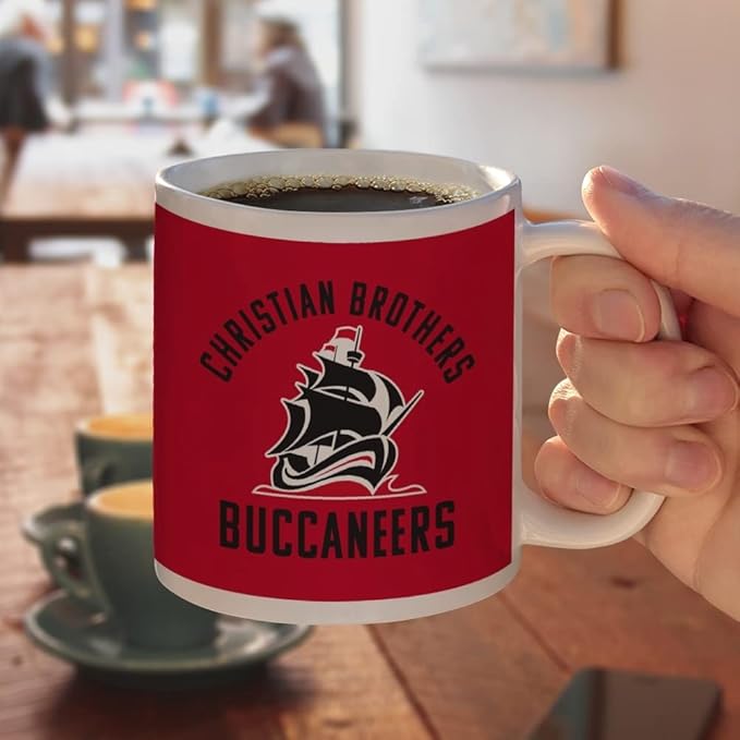 Christian Brothers University Buccaneers Logo Ceramic Coffee Mug, Novelty Gift Mugs for Coffee, Tea and Hot Drinks, 11oz, White