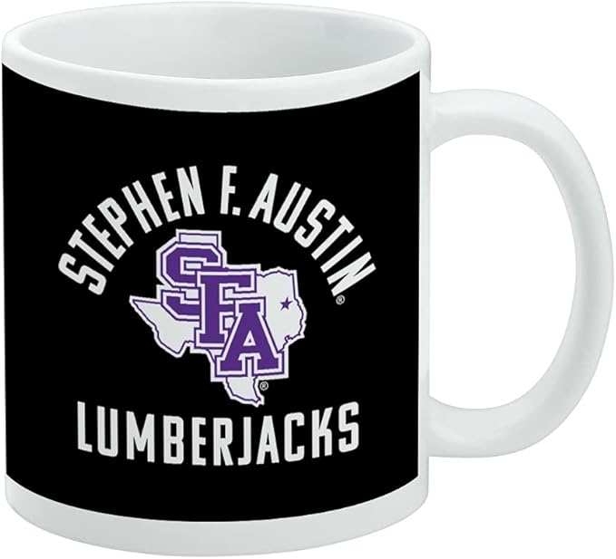 Stephen F. Austin State University Lumberjacks Ceramic Coffee Mug, Novelty Gift Mugs for Coffee, Tea and Hot Drinks, 11oz, White