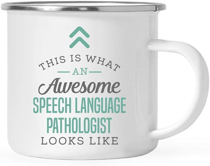 Andaz Press 11oz. Stainless Steel Campfire Coffee Mug, This is What an Awesome Speech Language Pathologist Looks Like, 1-Pack, Birthday Gift Ideas Coworker Him Her, Includes Gift Box