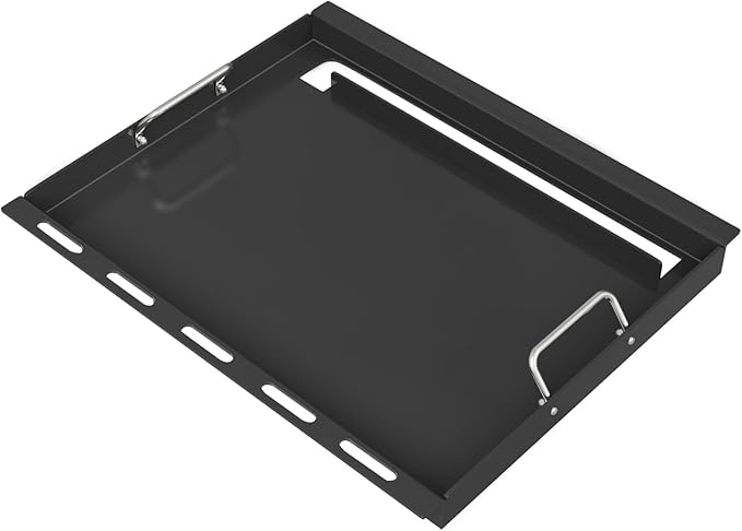 6787 Full Size Griddle with Handles for Weber Spirit I & II 300 Series, Flat Top Grill Insert Replacement for Weber GS4 Spirit 2 Grill Parts E310 E320 S310 S320, Non-stick Carbon Steel, Black