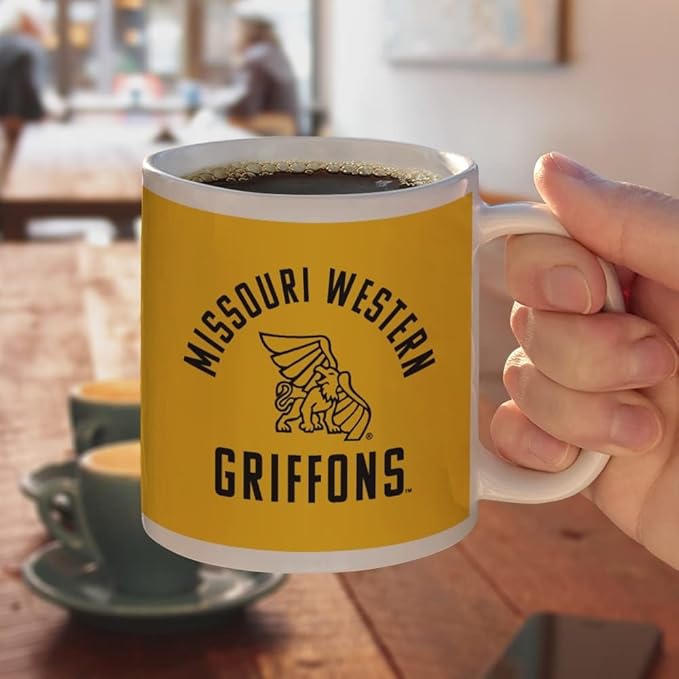 Missouri Western State University Griffons Ceramic Coffee Mug, Novelty Gift Mugs for Coffee, Tea and Hot Drinks, 11oz, White