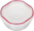 Sterilite Ultra-Seal 2.5 Qt Bowl, Airtight Food Storage Container, Plastic, Latching Lid, Microwave and Dishwasher Safe, Clear With Red Gasket, 1-Pack