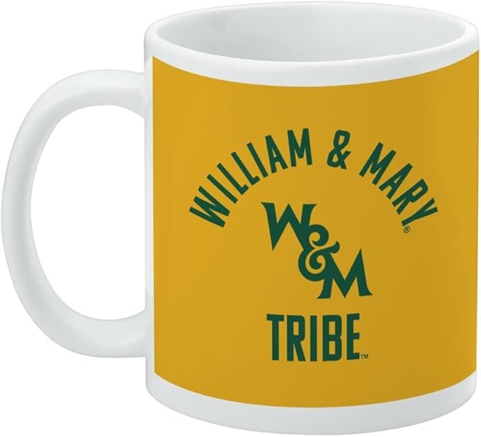 College of William & Mary Tribe Ceramic Coffee Mug, Novelty Gift Mugs for Coffee, Tea and Hot Drinks, 11oz, White
