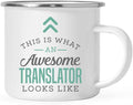 Andaz Press 11oz. Stainless Steel Campfire Coffee Mug Gift, This is What an Awesome Translator Looks Like, 1-Pack, Birthday Gift Ideas Coworker Him Her, Includes Gift Box