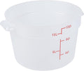 Restaurantware-Met Lux 12 Quart Food Storage Container, 1 Translucent Storage Container - Lids Sold Separately, Red Volume Markers, Dishwashable Container, Side Handles, For Storing Foods