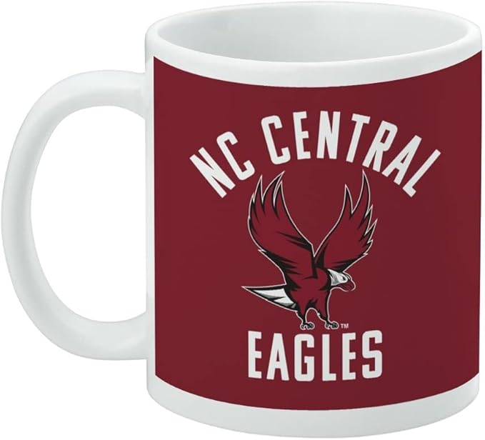 North Carolina Central Eagles Logo Ceramic Coffee Mug, Novelty Gift Mugs for Coffee, Tea and Hot Drinks, 11oz, White