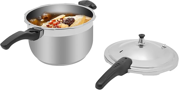 Stainless Steel Pressure Cooker Small Pressure Pot 80Kpa High Security Pressure Canner with Handle for Home Restaurants (8L/8.45Qt)