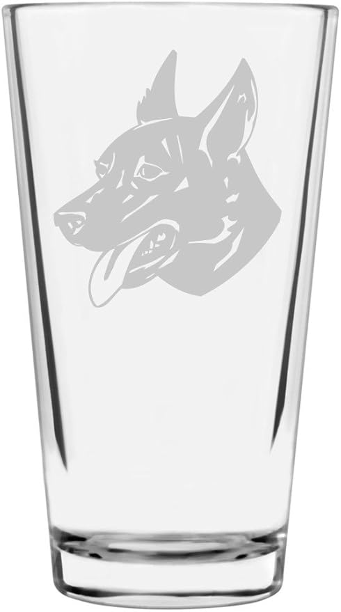 Cierny Sery Custom Personalized Dog Themed Etched All Purpose 16oz Pint Glass