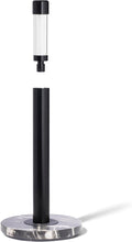 Curio Home Goods Obscura Paper Towel Holder plus Spray Bottle, Stainless Steel and Marble, Black