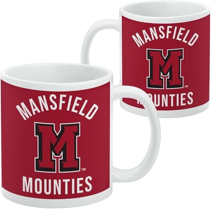 Mansfield University Mountaineers Logo Ceramic Coffee Mug, Novelty Gift Mugs for Coffee, Tea and Hot Drinks, 11oz, White