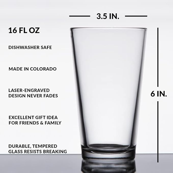 LumEngrave DRAGON Engraved Pint Beer Glass | Great gift for fantasy creature enthusiasts!