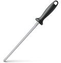 Knife Sharpener Rod, Kitchen Knives Sharpener Carbon Steel Professional Knife Sharpening Steel, Honing Rod with Hanging Holes (13 inches)