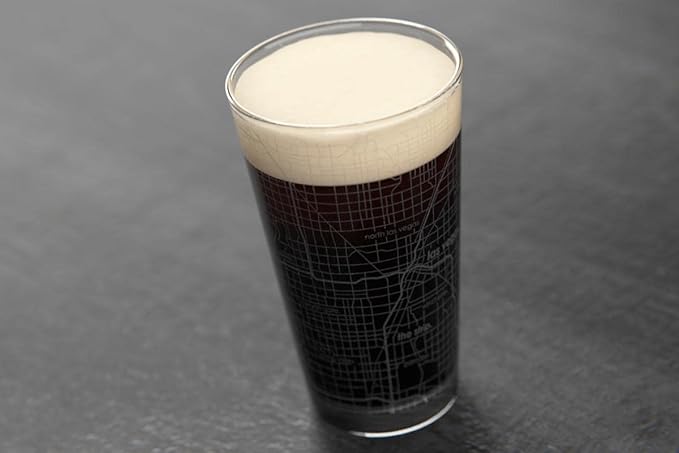 Well Told Engraved Las Vegas Nevada Map Pint Glass, Etched Beer Gift (16 oz, Clear) City Map Pint, Custom City Glassware, Gifts For Beer Lovers